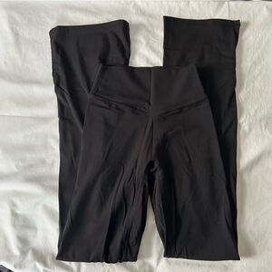 Vitality Women's Black High-Waisted slit flare leggings size XS